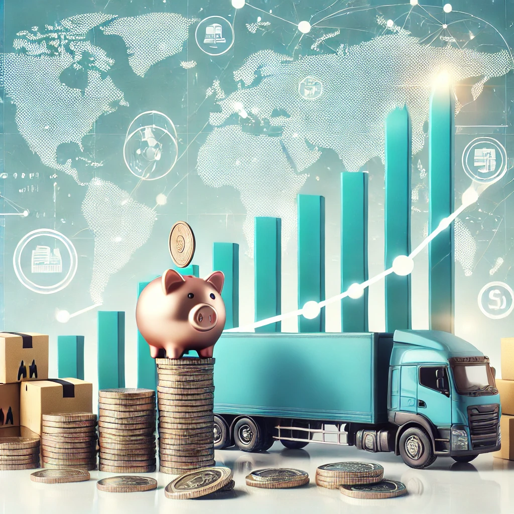 Graph showing cost savings for freight management